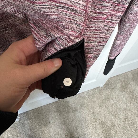 Lululemon Runderful 1/2 Zip Space Dye Camo Berry Rumble Multi Rulu Size 6 - Picture 4 of 7